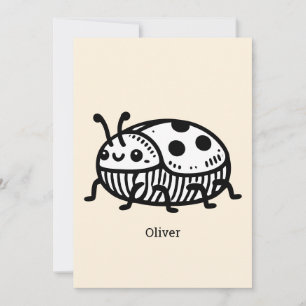 Charmante handGezeichnet Käfer-Illustration Einladung