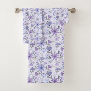Charmante handgezogene Blume Badetuch Set
