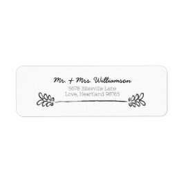 Charmante Hochzeiten-Rücksendeadressen-Aufkleber