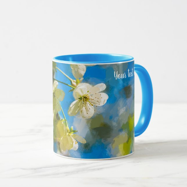 Charmante Kirschblüten Tasse (VorderseiteRechts)
