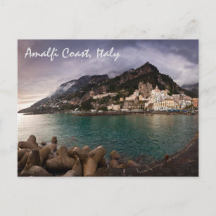 Charmante Küste von Amalfi, Italien Stadt am Meer Postkarte