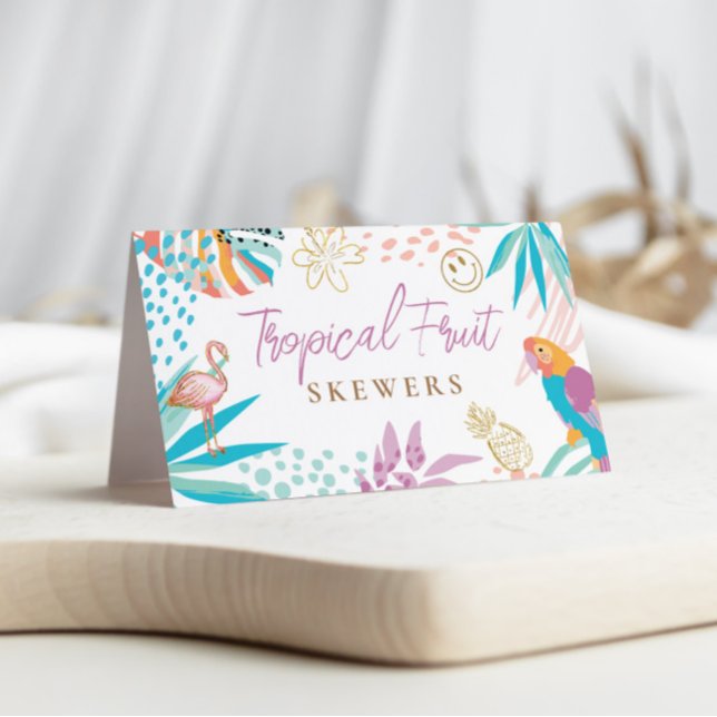 Charmante Lebensmittel-Labels für tropisches Party (Von Creator hochgeladen)