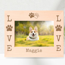 Charmante LIEBE Dog Paw Print Modern Personalisier