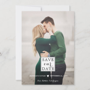 Charmante Liebe Moderne Save the Date Fotokarte