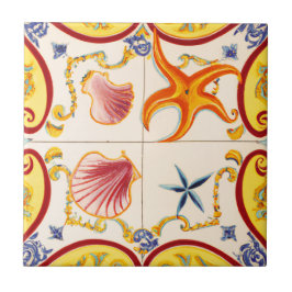 Charmante Muscheln und Starfish Fliese
