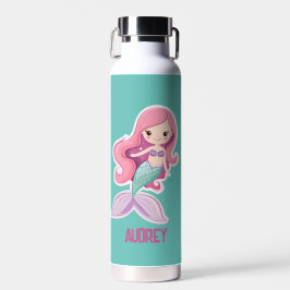 Charmante Niedliche Pastelmaid mit Kindernamen Trinkflasche