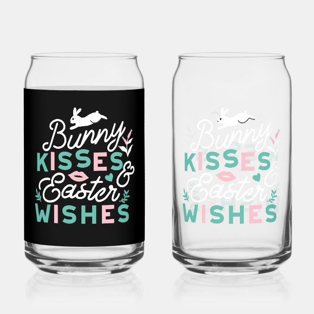 Charmante Ostertypografie Bunny Oster Dosenglas (Rückseite)