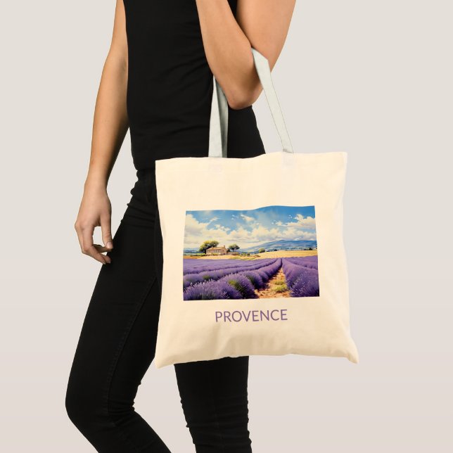 Charmante Provence Landschaft Tragetasche (Vorderseite (Produkt))