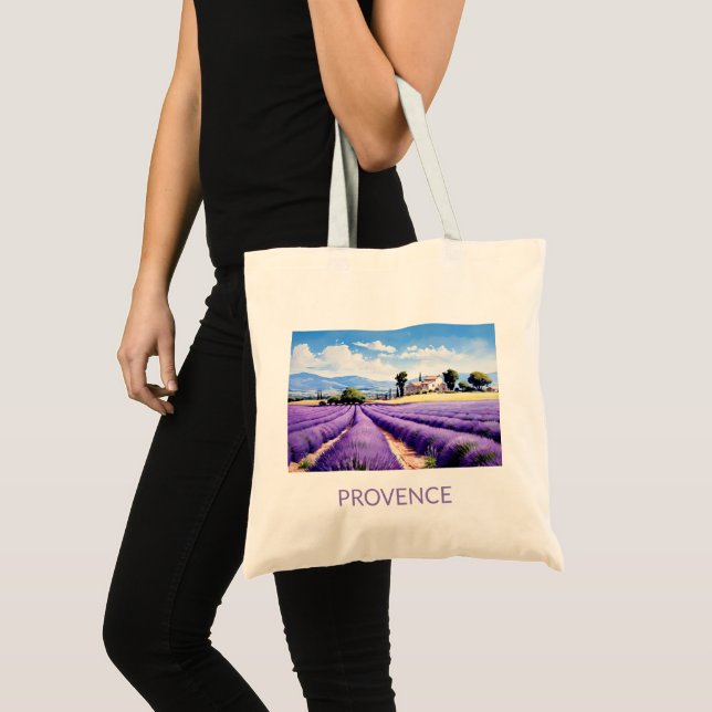 Charmante Provence Landschaft Tragetasche (Vorderseite (Produkt))