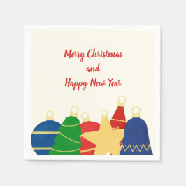 Charmante Retro Weihnachtsschmuck Serviette