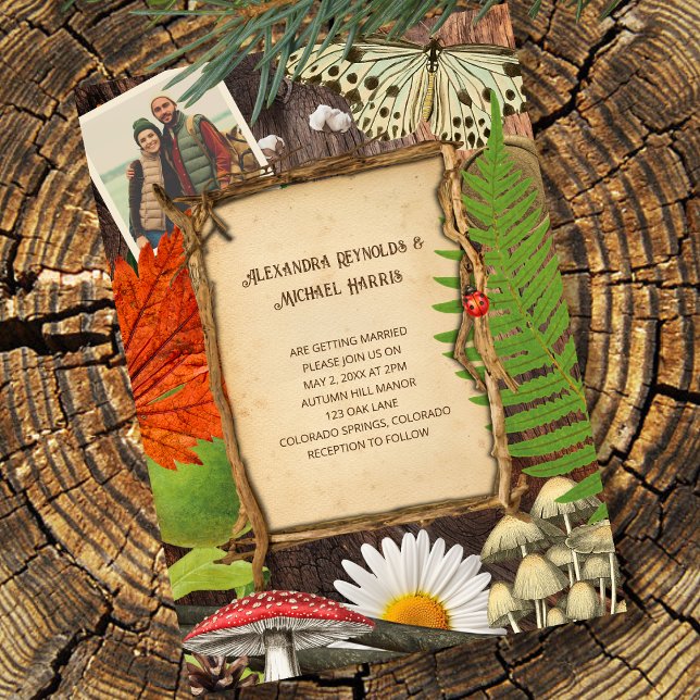 Charmante rustikale Waldlandschaft Inspiriert Einladung (Von Creator hochgeladen)