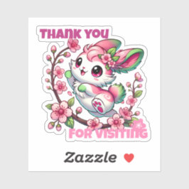 Charmante Sakura-Blüten Danke, Sticker