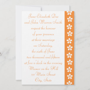 Charmante Sakura in Orange Hochzeit Einladung