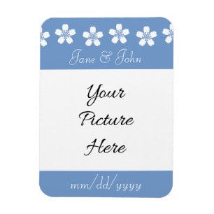 Charmante Sakura in Periwinkle Rett-the-Date-Magne Magnet