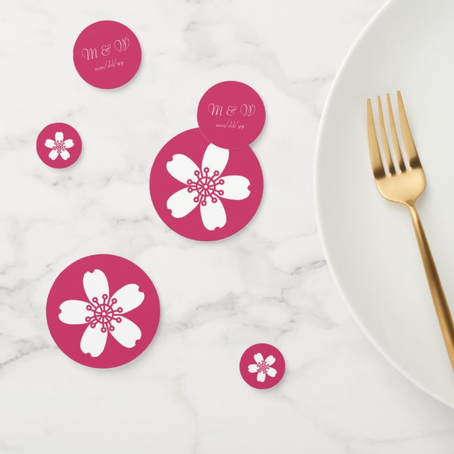Charmante Sakura in Raspberry Table Confetti Konfetti (Gruppe)