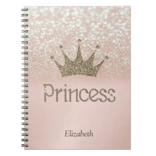 Charmante Tiara, Prinzessin, Glitter Bokeh  Notizblock