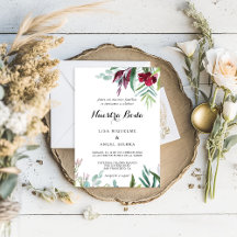 Charmante tropische Vegetation Spanische Hochzeit