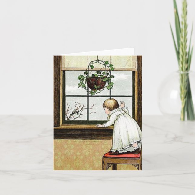 Charmante Vintage Naughty Kid Notecard Karte (Vorderseite)