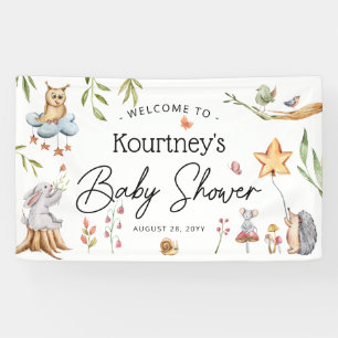 Charmante Waldtiere neutrale Babydusche Banner