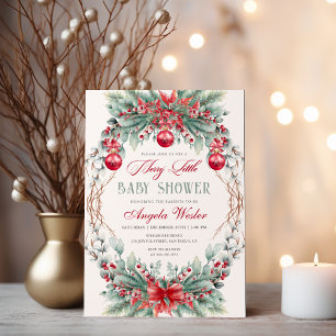 Charmante Weihnachten Merry Little Baby Dusche Einladung