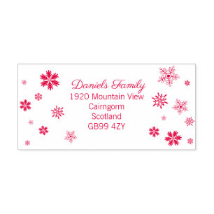 Charmante Weihnachts-Snowflake-Adresse Permastempel