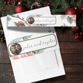Charmante Weihnachtsfeier mit romantischem Foto Einladungsbanderole