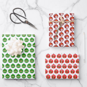 Charmante Weihnachtsschmuck Weihnachtsmannschaft Geschenkpapier Set