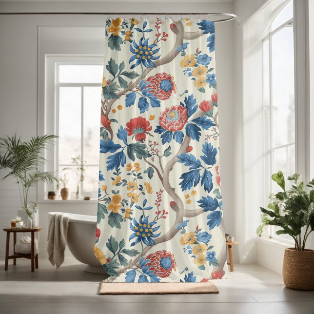 Charmante wilde blumengeschmückte Blickfang Duschvorhang (Von Creator hochgeladen)