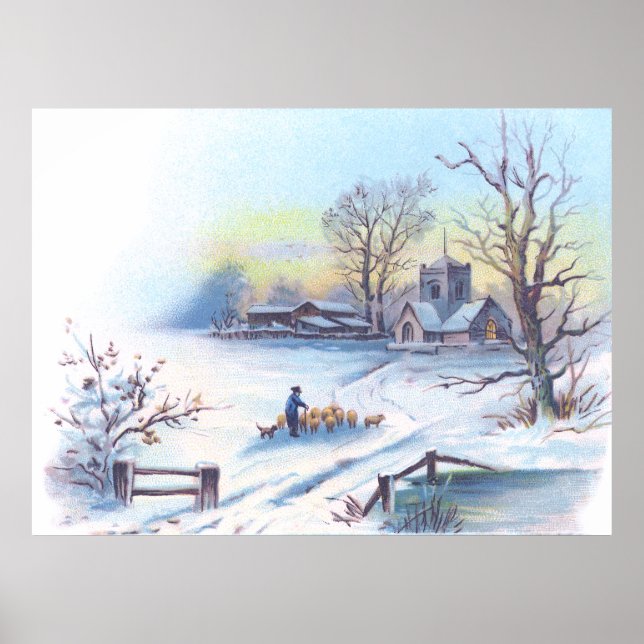 Charmante Winterlandschaft 2 Poster (Vorne)