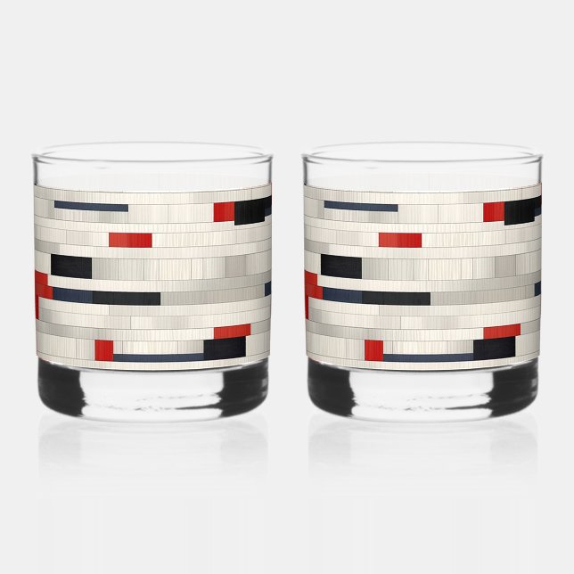 Charmante Ziegelsteine drucken Whiskyglas (Vorderseite)
