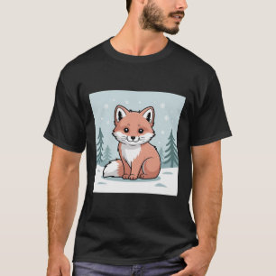 Charmanter Babyfox im Winterwald - Niedlicher Cart T-Shirt