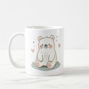 Charmanter Bär mit Waldweih Kaffeetasse