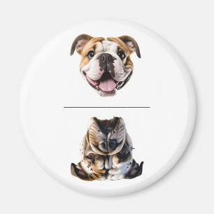 Charmanter Bulldogge Saubere/Schmutzige Geschirrsp Magnet