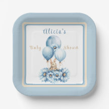 Charmanter Bunny in Blue Boys Babydusche