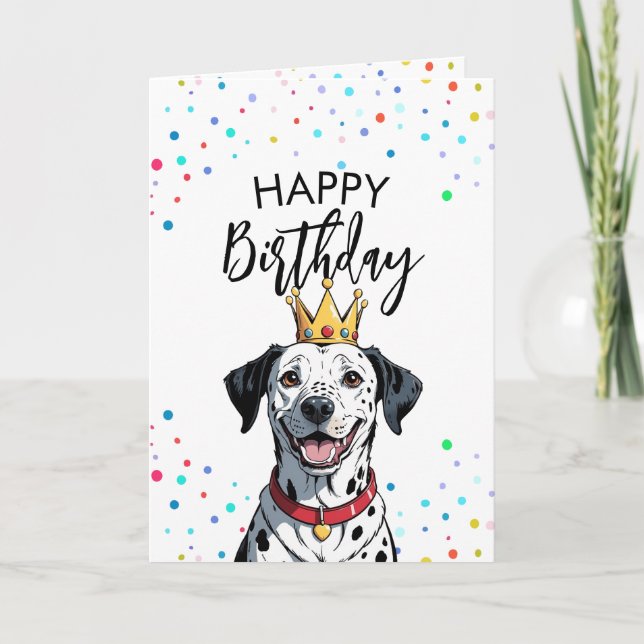 Charmanter Dalmatiner Hund Geburtstag Karte (Vorderseite)