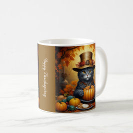 Charmanter festlicher Erntedank Cat in Disguise Kaffeetasse