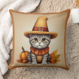Charmanter festlicher Erntedank Cat in Disguise Kissen