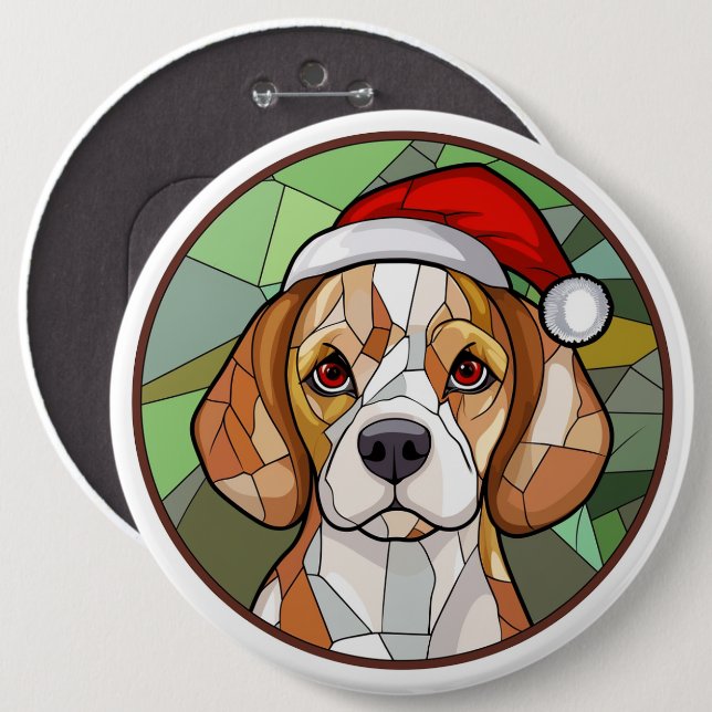 Charmanter Kaninchencheer: Weihnachten zum Thema B Button (Vorne & Hinten)