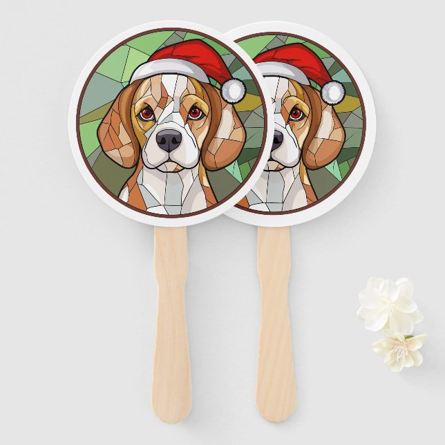 Charmanter Kaninchencheer: Weihnachten zum Thema B Fächer (Vorne und Hinten)