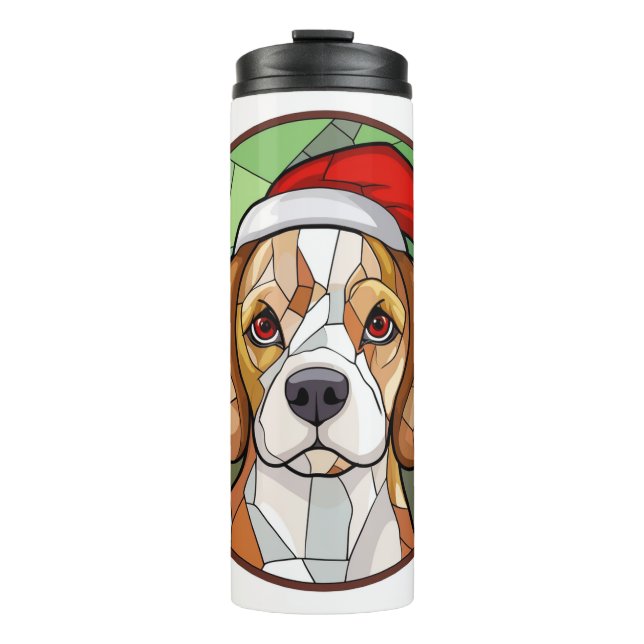 Charmanter Kaninchencheer: Weihnachten zum Thema B Thermosbecher (Vorderseite)
