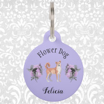 Charmanter Lila Hochzeitshund Hund Shibu Inu