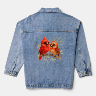 Charmanter nördlicher Kardinal Jeansjacke