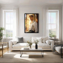 Charmanter Ort: Junge Mannwasserfarbe