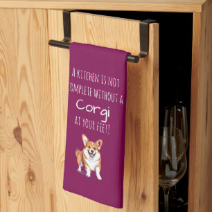 Charmanter Persönlichkeitsgeschenk für Corgi-Hunde Geschirrtuch