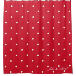 Charmanter Polka Dot Duschvorhang für das Badezimm