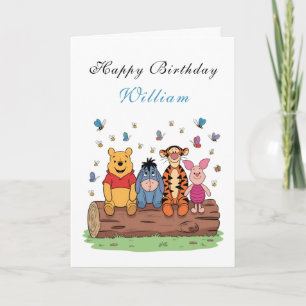 Charmanter Pooh & Freunde Geburtstag Karte