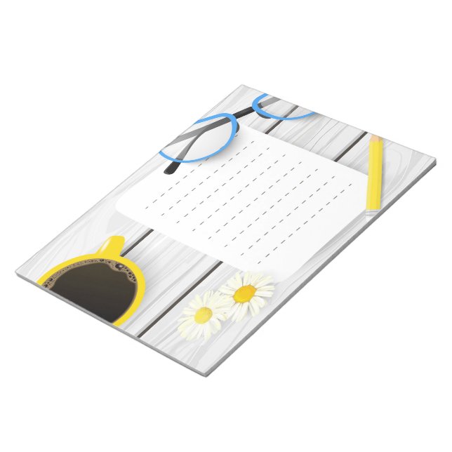 Charmanter Schreibtisch 40 Seiten Notepad mit Coff Notizblock (angewinkelt)