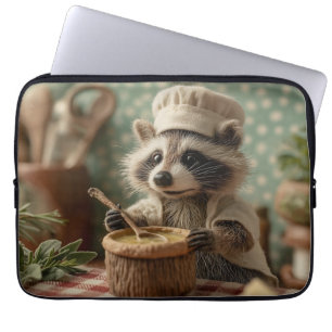 Charmanter und Niedlicher Raccoon-Koch, der eine S Laptopschutzhülle