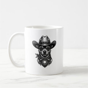 Charmanter Vintage-Cowboy-Chihuahua Kaffeetasse