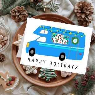 Charmanter Weihnachtscamper Vintag RV Xmas Karte
